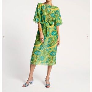 Palm Royale NWT Frances Valentine, Marguerite midi dress. Palm Beach chic!